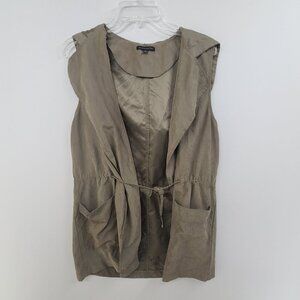 Staccato Women's Sleeveless Hooded  Vest Olive Size L